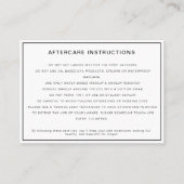 Wimpers extensies na moderne verzorging instructie visitekaartje (Voorkant)