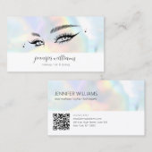 wimpers gezicht schoonheid Logo make-up artiest ho Visitekaartje (Voorkant / Achterkant)