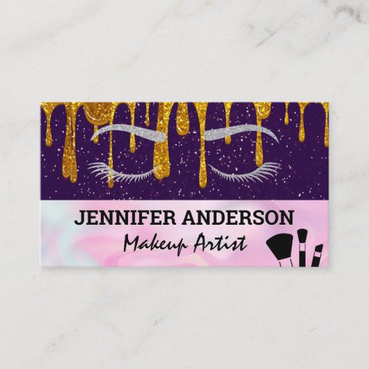 Wimpers | Glitter Drip | Make-upkwasten Klantenkaartje (Voorkant)