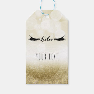 Wimpers Goud Glans Glamour Wimpers Chic Schoonheid Cadeaulabel