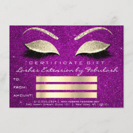 Wimpers Goud Roze Make-up Artiest Certificaat Gift