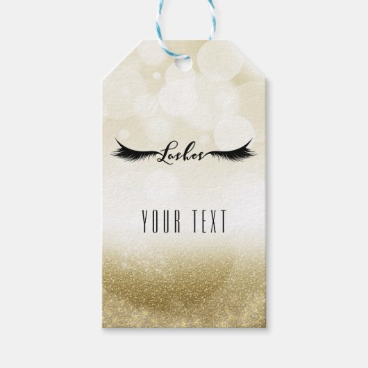 Wimpers Goud Sparkle Glamour Wimpers Chic Beauty Cadeaulabel (Voorkant)