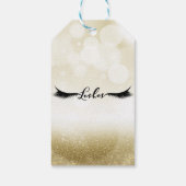 Wimpers Goud Sparkle Glamour Wimpers Chic Beauty Cadeaulabel (Achterkant)