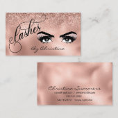 Wimpers Handgeschreven Roos Gold Wimper Eyes Visitekaartje (Voorkant / Achterkant)