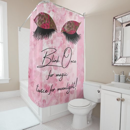 Wimpers Knipperen Eenmaal Voor Magische Tweemaal V Douchegordijn (In situ)
