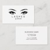 Wimpers kunstenaar visitekaartje in zwarte kleur (Voorkant / Achterkant)