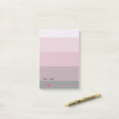 Wimpers, Lippen op Strepen-Personaliseerbaar Post-it® Notes (Op bureau)