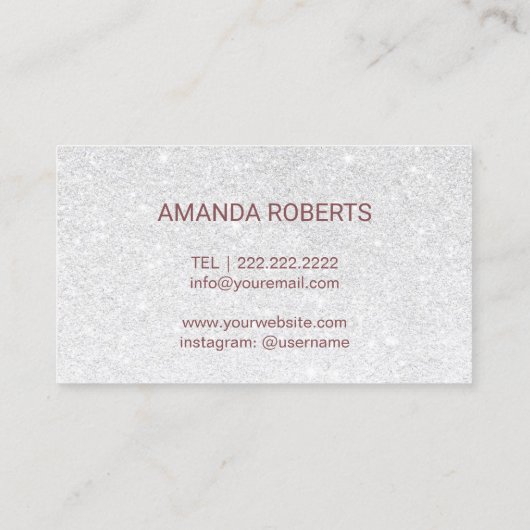 Wimpers Make-up Artiest Beauty Salon Roos Goud Zil Visitekaartje (Achterkant)