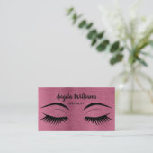 Wimpers make-up artiest chic metallic goud roos visitekaartje (Staand voorkant)