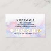 wimpers make-up artiest elegante Waterverf Klantenkaartje (Achterkant)