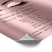 Wimpers Make-up Artiest Glitter Beauty Aubergine G Poster (Hoek)