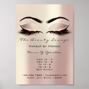 Wimpers Make-up Artiest Glitter Schoonheid Roze Ro Poster