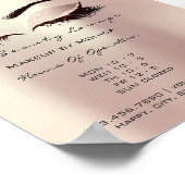 Wimpers Make-up Artiest Glitter Schoonheid Roze Ro Poster (Hoek)