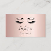 Wimpers make-up artiest roos gouden QR-code Visitekaartje (Voorkant)