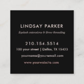 Wimpers Make-up Artiest Rose Goud Visitekaartje (Achterkant)