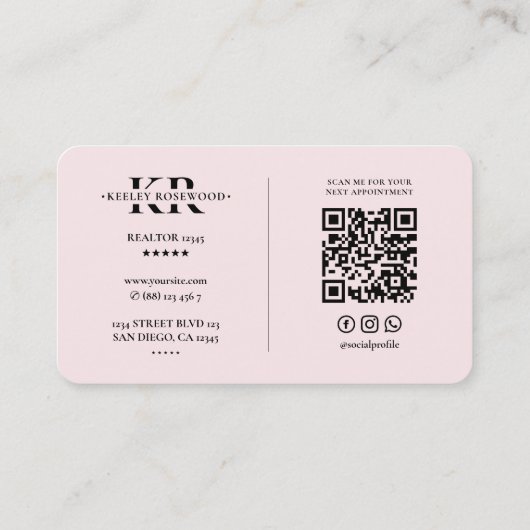 wimpers make-up artiest schoonheid esthetisch roze visitekaartje (Achterkant)