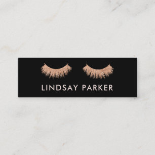 Wimpers Make-up Artiest Zwart Mini Visitekaartje