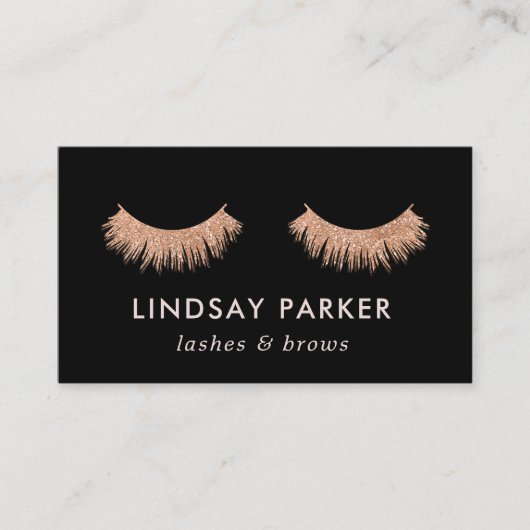 Wimpers Make-up Artist Rose Goud Visitekaartje (Voorkant)