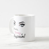 Wimpers, make-up kunst, mascara, cadeau voor meisj koffiemok (Voorkant links)