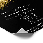 Wimpers Make-up Openingstijden Gouden Salon Metaal Poster (Hoek)