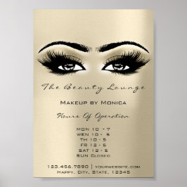 Wimpers Make-up Openingstijden Ivory Salon Ogen Poster