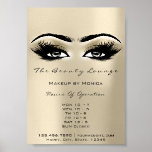 Wimpers Make-up Openingstijden Ivory Salon Ogen Poster