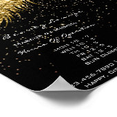 Wimpers Make-up Openingsuren Gouden Confetti Zwart Poster (Hoek)