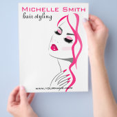 Wimpers Manicure Haar Roze Meisje Beauty Branding Flyer (Hand)