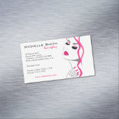 Wimpers Manicure Haar Roze Meisje Beauty Branding Magnetisch Visitekaartje (Voorbeeld)