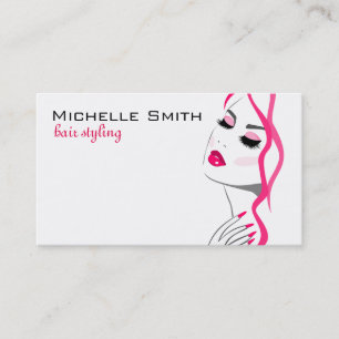 Wimpers Manicure Haar Roze Meisje Beauty Branding Visitekaartje