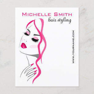 Wimpers Manicure Haar Roze Meisje Schoonheid Brand Flyer