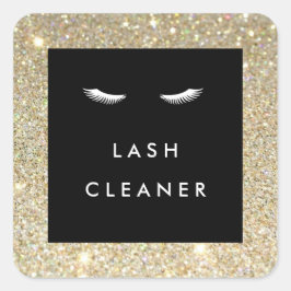 Wimpers met Gold Glitter Lash Cleaner Stickers