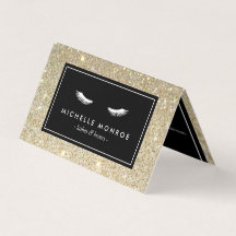 Wimpers met Gold Glitter Salon Aftercare