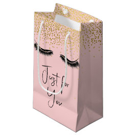 Wimpers met goud glitters klein cadeauzakje