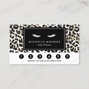 Wimpers met Leopard Print Loyalty Punch Kaart