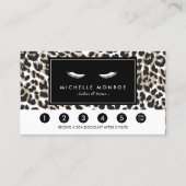 Wimpers met Leopard Print Loyalty Punch Kaart (Voorkant)