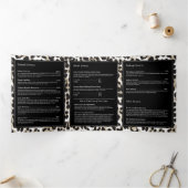 Wimpers met Leopard Print Prijslijst Brochure Drieluik Kaart (Binnen)