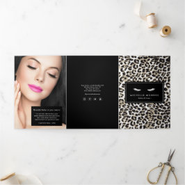 Wimpers met Luipaardprint Prijslijst Brochure Drieluik Kaart
