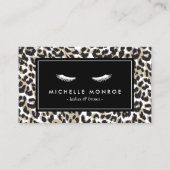Wimpers met luipaardprint visitekaartje (Voorkant)