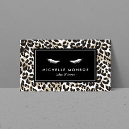 Wimpers met luipaardprint visitekaartje