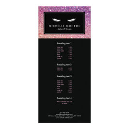 Wimpers met Paarse/Roze Glitter Rack Kaart