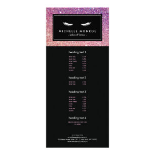 Wimpers met Paarse/Roze Glitter Rack Kaart