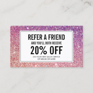 Wimpers met Paarse/Roze Glitter Salon Verwijzing