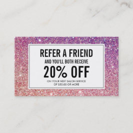 Wimpers met Paarse/Roze Glitter Salon Verwijzing