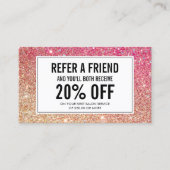 Wimpers met Rode/Bronzen Glitter Salon Verwijzing (Voorkant)