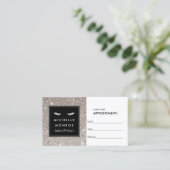 Wimpers met Silver Glitter Afspraakkaart Afsprakenkaartje (Staand voorkant)