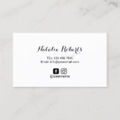 Wimpers Microblading Elegante Typografie Visitekaartje (Achterkant)