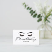 Wimpers Microblading Elegante Typografie Visitekaartje (Staand voorkant)
