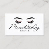 Wimpers Microblading Elegante Typografie Visitekaartje (Voorkant)