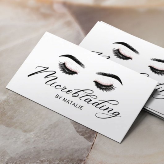 Wimpers Microblading Elegante Typografie Visitekaartje